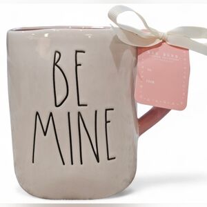 Rae Dunn Pink 'Be Mine' Ceramic Mugn Perfect For Valentines! New